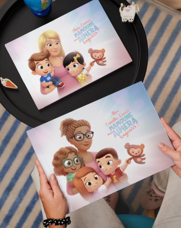 Un livre personnalisé pour Maman et jusqu'à 3 enfants