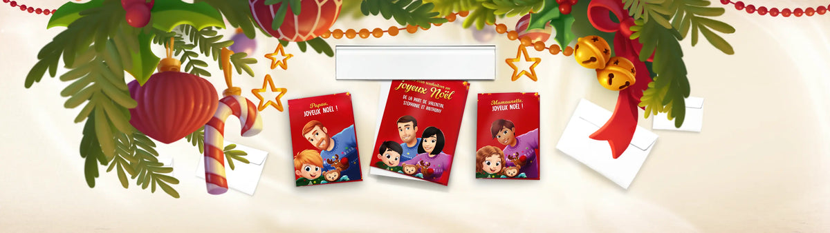 Les cartes de Noël personnalisées de chez Hourra Héros sont simples mais tellement parfaites !