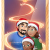 Portrait de Noël pour famille