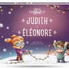Livre personnalisé pour deux enfants sur le thème de Noël.