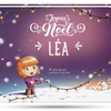 Couverture du livre de Noël pour une petite fille à personnaliser.