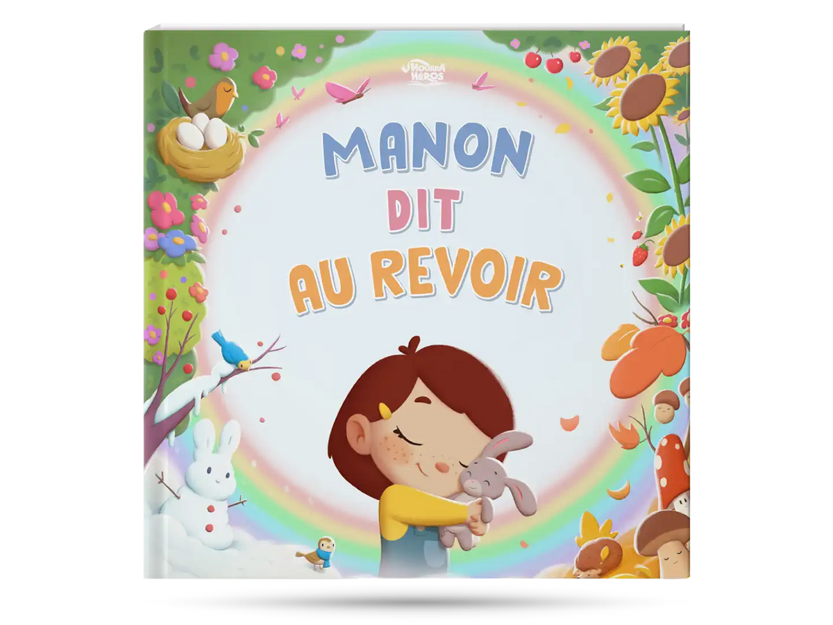 Couverture du livre personnalisé sur l'annonce de la mort d'un proche à un enfant.