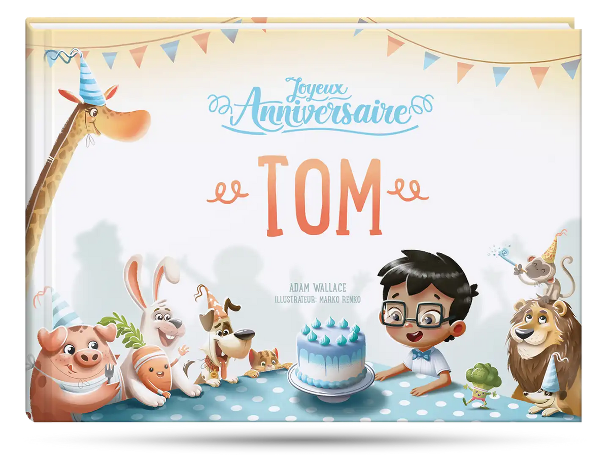 Ce livre d'anniversaire est personnalisé et plaira aux enfants. Ils garderont ce cadeau d'anniversaire très longtemps.