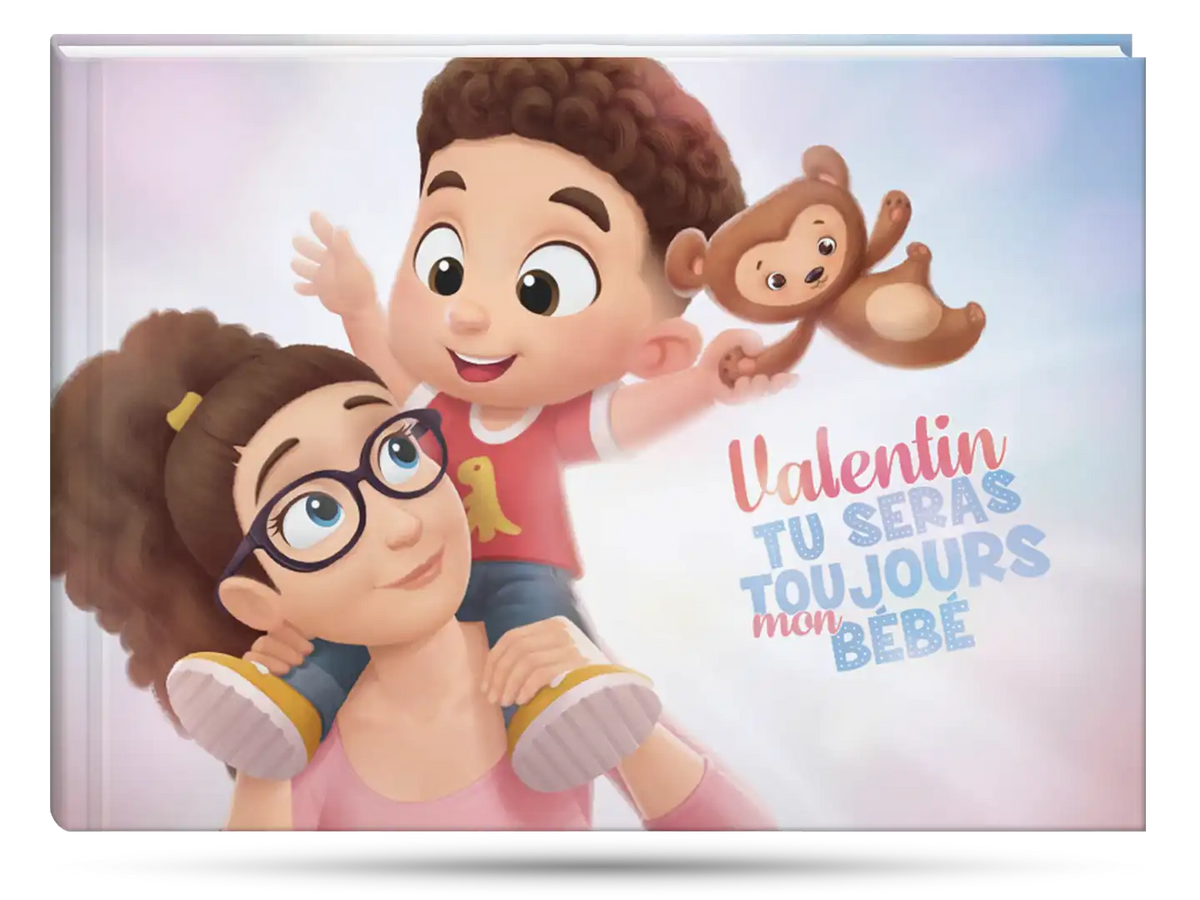 Voici la couverture d'un cadeau unique : un livre personnalisé Hourra Héros pour une maman et son fils adoré.