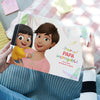 Couverture de "Pour un Papa incroyable", un livre personnalisé pour papa, avec maman et enfant sur la couverture.