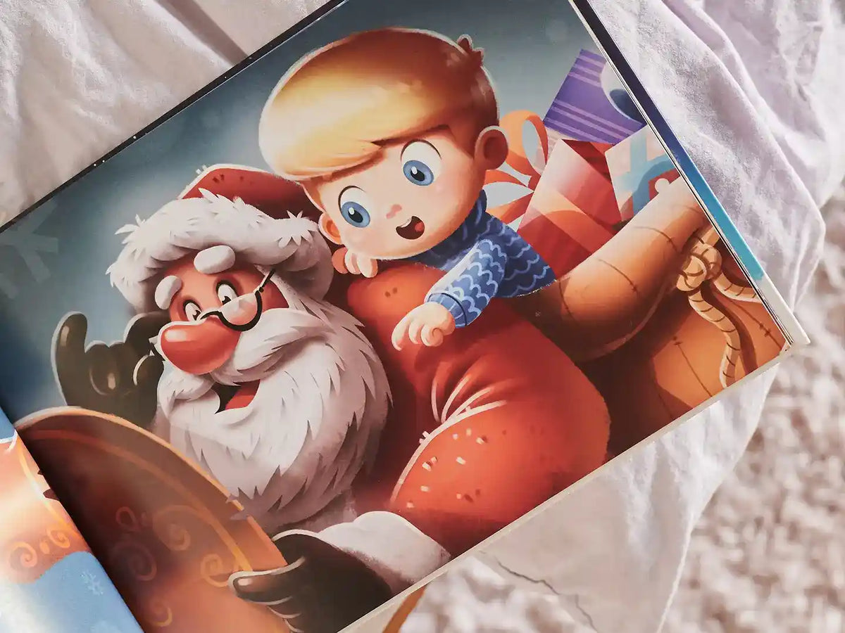 Livre d'histoires à personnaliser sur le thème de Noël.
