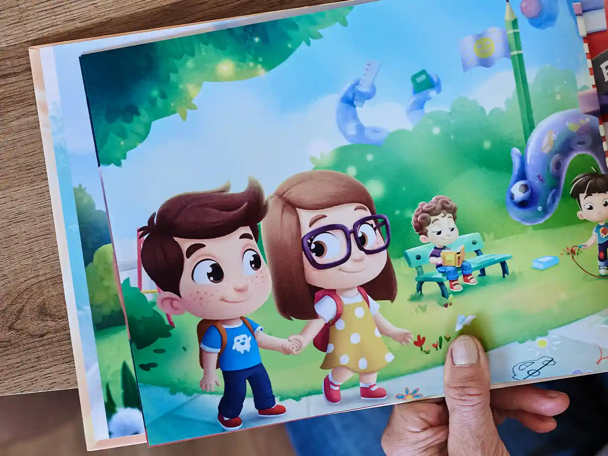 Les grands parents amenant les enfants à l'école, dans ce meilleur cadeau pour Mamie.