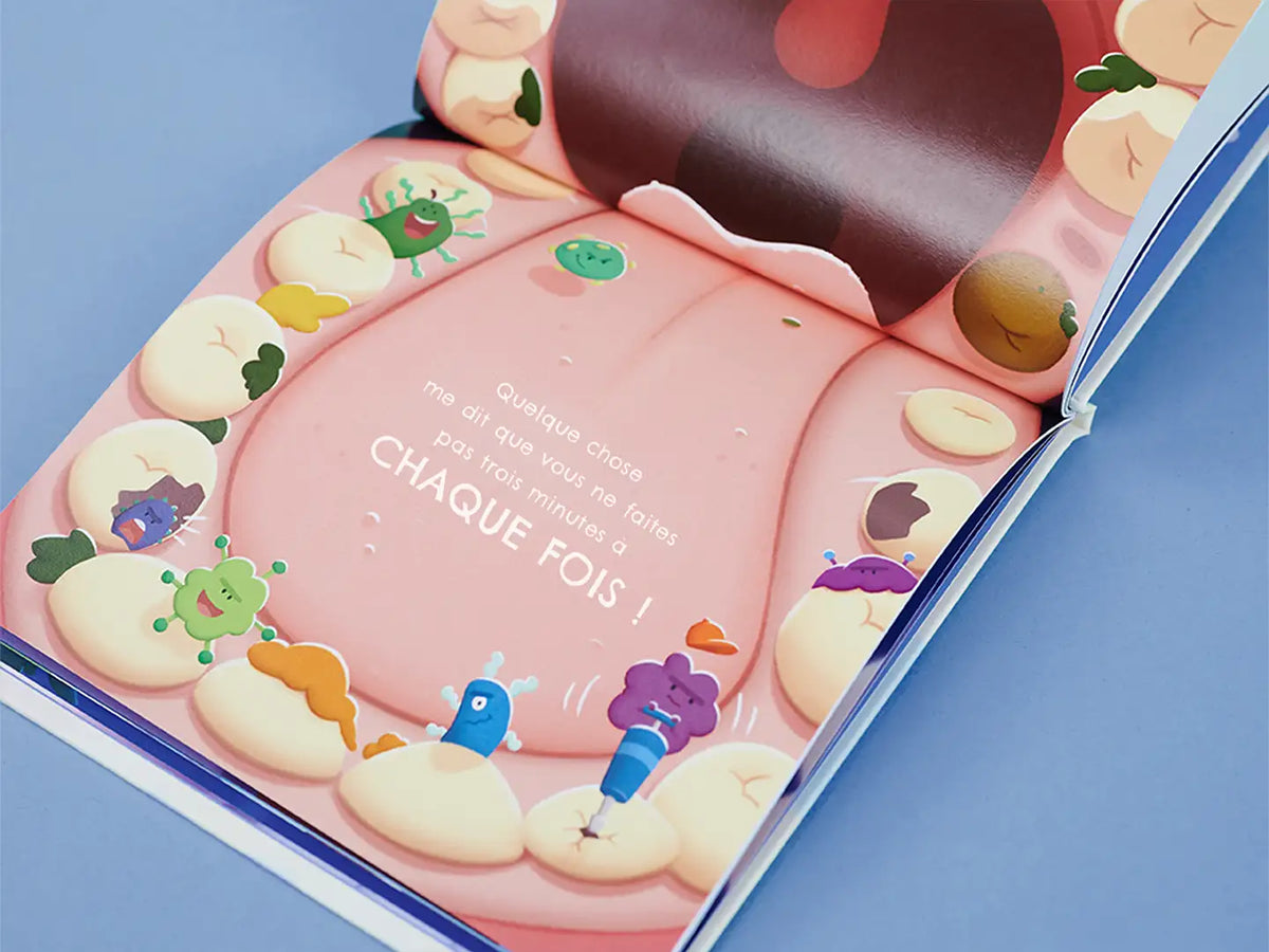 Faire pipi, se laver les dents sont des sujets évoqués dans ce livre personnalisé pour les enfants. Un cadeau utile et personnalisable.
