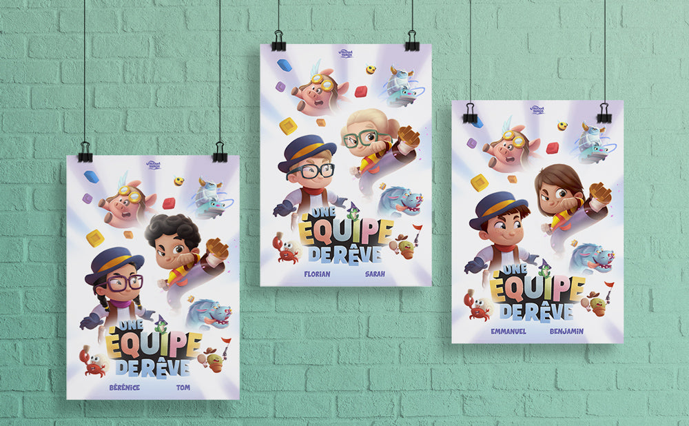 Affiche personnalisée gratuite pour deux enfants