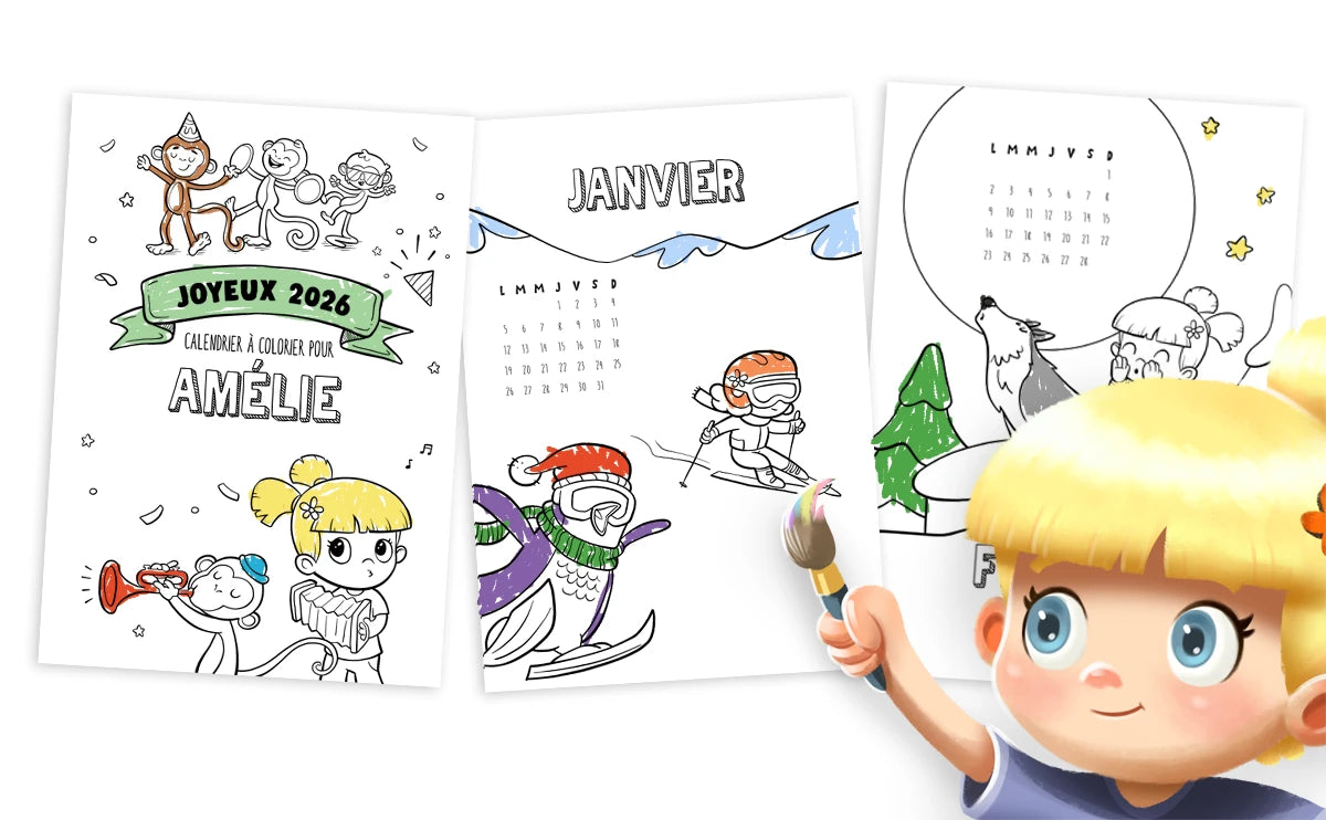 Un calendrier à colorier gratuit pour votre petit héros !