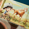 Une des illustrations du livre d'anniversaire personnalisé pour le sixième anniversaire des enfants.