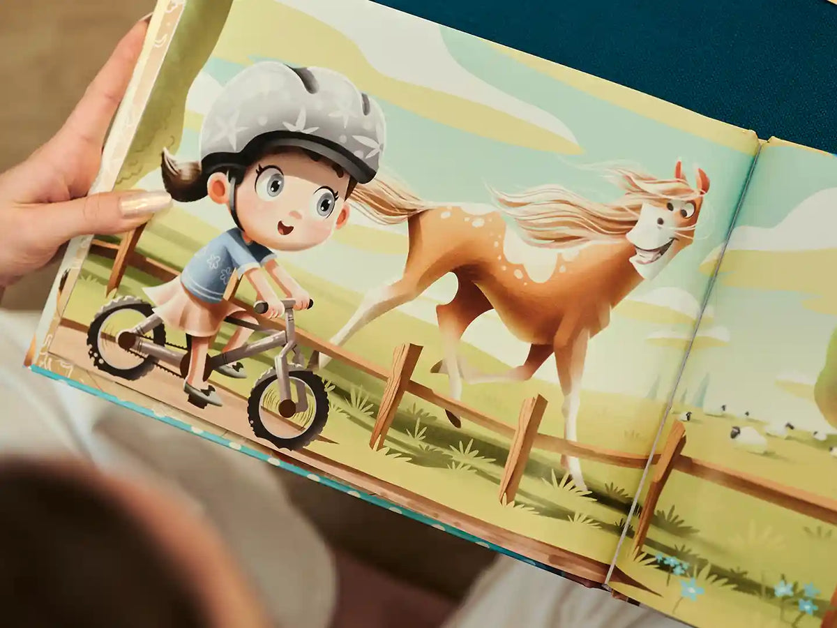 Une des illustrations du livre d'anniversaire personnalisé pour le sixième anniversaire des enfants.
