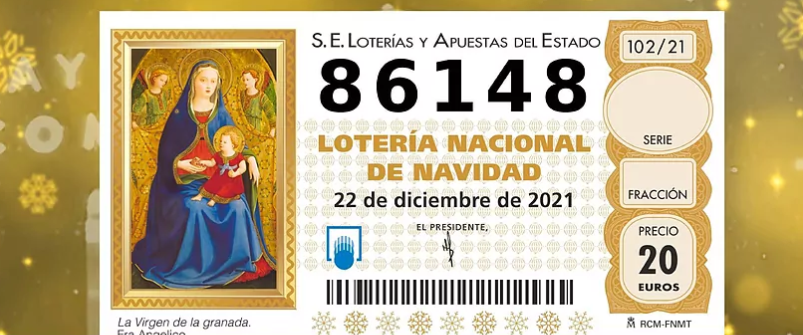 Un billet de la loterie nationale d'Espagne, par Hourra Héros.